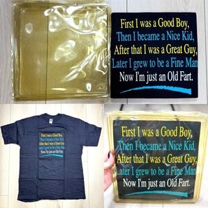 RARE VTG Elbow Reef‎ XL Black Graphic T Shirt Single Stitch Old Fart Quote NEW